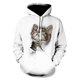 thumbnail image 3 of Sudadera con capucha con estampado de gato estrellado divertido para hombre, jerséis casuales con capucha y estampado de gato en 3D, novedad, sudaderas, tops, ropa de calle para hombre, 3 of 5