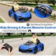 thumbnail image 6 of EastVita 12V Kids Ride On Car, Licensed Lamborghini Revuelto Electric Car for Kids Over 37 Months, Battery Powered Sports Car Toy blue, 6 of 7