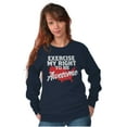 thumbnail image 3 of America USA Right to Be Awesome Funny Unisex Plus Fleece Graphic Sweatshirt Brisco Brands 2X, 3 of 6