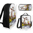 thumbnail image 2 of Calvin And Hobbes 3Pcs Bookbag Sets Backpack with Lunch Bag And Pencil Case for Work Office Travel, 2 of 8