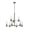 thumbnail image 2 of Hunter - River Mill 9-light Brushed Nickel, Large Chandelier, Dimmable, Rustic Style, Candle Shaped, for Bedrooms, Dining, Living Rooms - 19479, 2 of 7