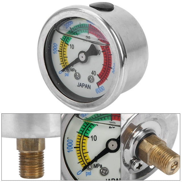 Lightweight 0-40 MPa 0-6000 PSI Pump Gauge, Diving Manometer, Manometer Measure Diving Equipment For Diving Pressure Measuring