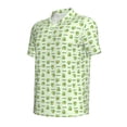 thumbnail image 2 of Balery Green Avocado Printed Men’s Short Sleeve Polo Shirt, Midweight Men's Shirt,Golf Polo shirts -X-Large, 2 of 9