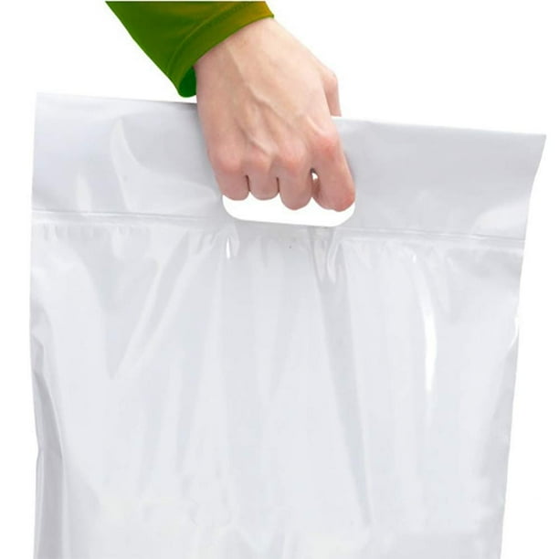 Pack of 500 Die Cut Zip Lock Bags 13 x 15. Lock Top Handle Polyethylene