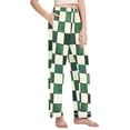 thumbnail image 2 of FORMRS Women's Pajama Pants with Pockets Soft Comfy Loungewear Sleep Bottom, Sizes S-2XL, Green and White Plaid Pattern, 2 of 8
