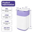 thumbnail image 4 of Spaco 8lbs Portable Fully Automatic Washing Machine with Drain Pump-Purple, Washer Spinner Portable Washing Machine, 4 of 11