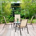 thumbnail image 3 of Costway 4PCS Patio Chairs Dining Chair Garden Deck Yard W/Armrest Beige, 3 of 11