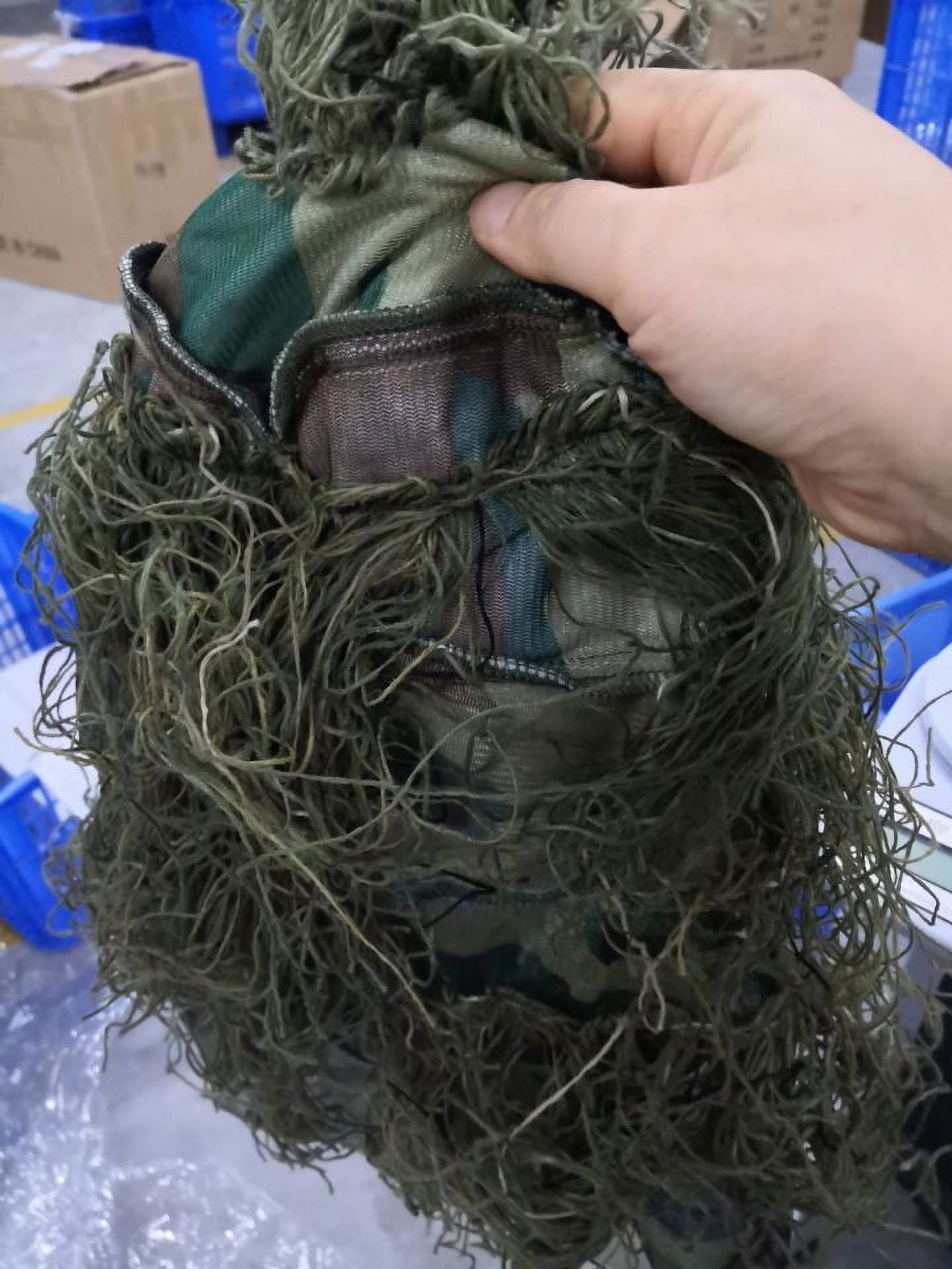 Dpityserensio 5 In 1 Ghillie Suit 3D Camouflage Hunting Apparel Including Jacket Pants Hood Carry Bag