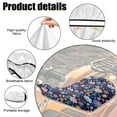 thumbnail image 6 of Renewold Stretch Fit ATV Seat Cover 25x10 Inch, ATV Decorative Accessories with Elastic Edge for Polaris Sportsman 450/570, Honda FourTrax, Kawasaki Brute Force, Hippie Flower Lotus Purple Blue, 6 of 7