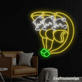 thumbnail image 2 of Craftnamesign Banana With Cat Neon Sign for Kid Room Nursery Bedroom Wall Decor, 2 of 4
