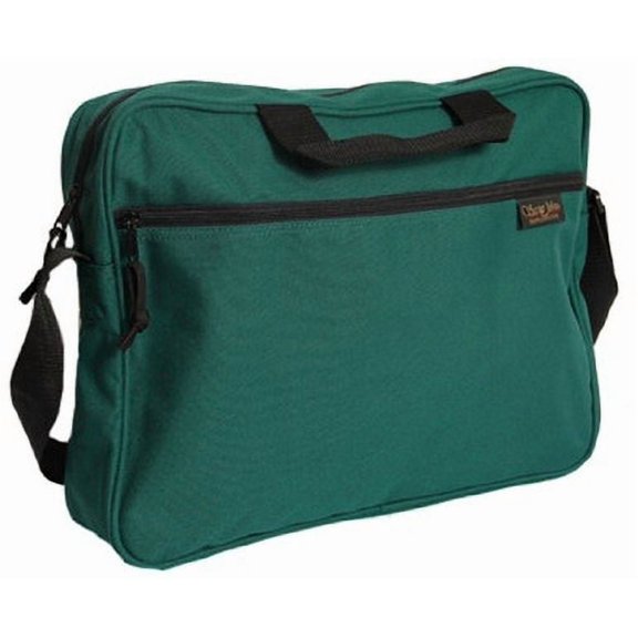 Mercury Luggage Large Multi-Compartment Green Portfolio Messenger Bag