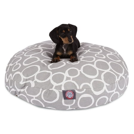 Majestic Pet | Fusion Round Pet Bed For Dogs, Removable Cover, Gray, Small
