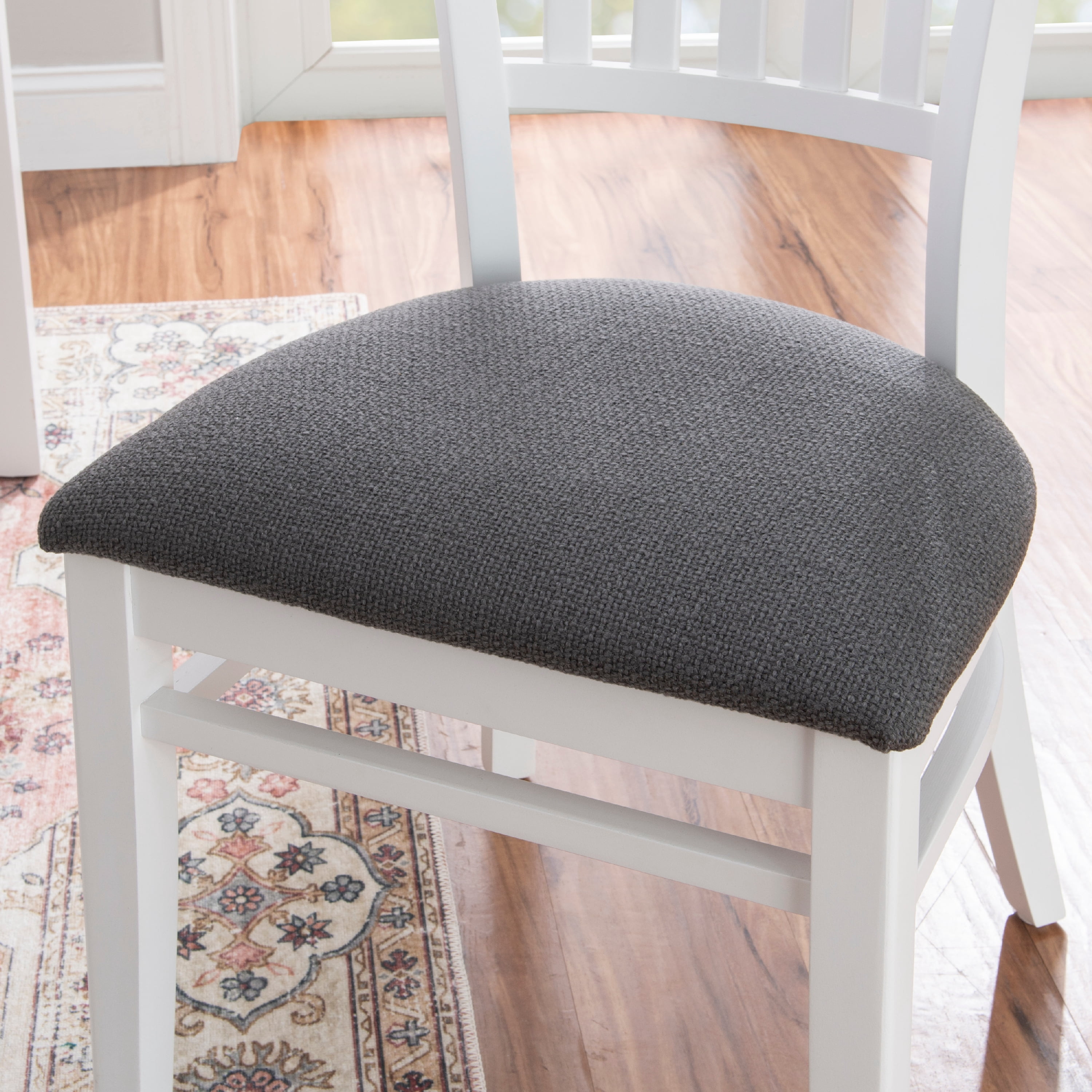 Linon Cabarrus Dining Chair, Set of 2, Charcoal