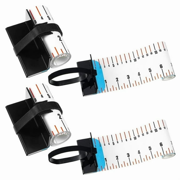 2Pcs 47Inch Fishing Ruler Fishing Measuring Tape Tool for Boat Waterproof Portable Roll Up Folding Ruler with Bump Board