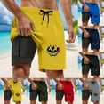 thumbnail image 1 of Shorts de Course pour Hommes avec Doublure de Compression, Shorts de Bain avec Poches, Bleu Foncé TG, 1 of 4