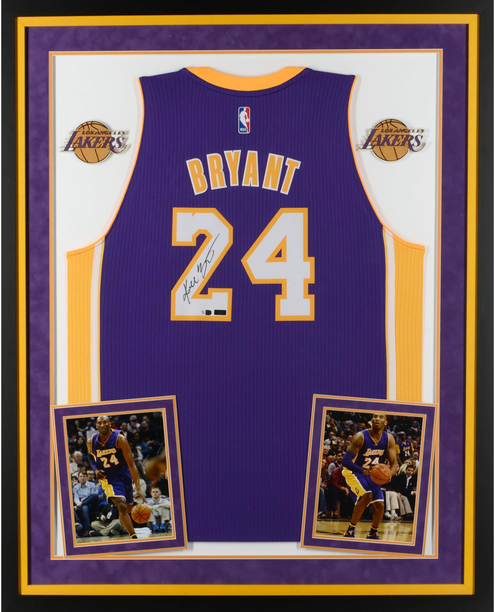 Kobe Bryant Los Angeles Lakers Deluxe Framed Autographed Purple Adidas Swingman Jersey - Panini Authentic - Fanatics Authentic Certified
