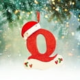 thumbnail image 4 of Agiferg Christmas Little Red Hat Letter Pendant DIY Writable Name 26 Letter Pendant 5PCS, 4 of 5