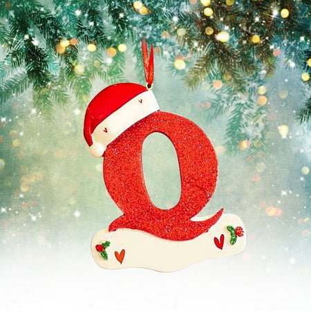 

Tanwpn Christmas Little Red Hat Letter Pendant DIY Writable Name 26 Letter Pendant Big Sale M