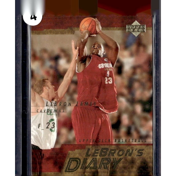 Labron Card 2003 Upper Deck LeBron's Diary LeBron James LJ7 Cleveland Cavaliers ...