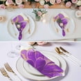 thumbnail image 2 of Purple Gold Cloth Napkins, Abstract Flower Ombre Aesthetics Paint Washable and Reusable Dinner Napkins Set of 6, Table Napkin for Kitchen Party Birthday Wedding Hotel Housewarming 20"x20", 2 of 8