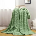 thumbnail image 2 of Xuniizn Soft Blankets, Throw Blanket for Couch, Flannel Sherpa Blanket Fleece Blanket for Adults, Cozy, Plush, Thicken, Reversible, Machine Washable, Green, 2 of 6