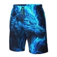 thumbnail image 4 of Fotbe Wolf Trajes de Baño Estampados para Hombre, Shorts de Verano de Secado Rápido, Ropa de Playa, Bañadores-3X-Large, 4 of 6