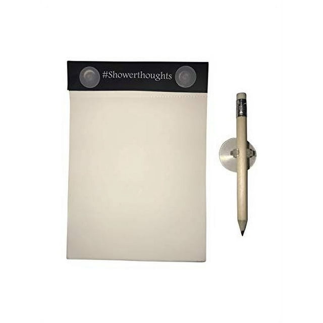 Cuaderno de ducha impermeable HealPT con lápiz y tazas de succión