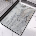 thumbnail image 4 of Luxury Microfiber Bathroom Rug Runner – 20x32 inches, Long & Soft Marble Bath Mat, Modern Non-Slip Floor Rug for Shower & Tub, Machine-Washable, 4 of 5