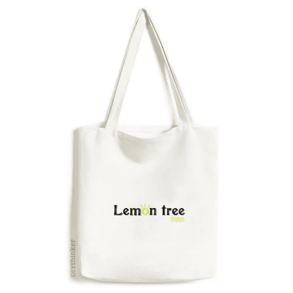 s Words Lemon Tree Art Deco Fashion Tote Canvas Bag Shopping Satchel Casual Handbag