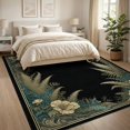 thumbnail image 3 of ODIKA 8'x10' Washable Area Rug Non-Slip Chair-Friendly Mat Snake Vintage Forest Spotted Serpent Motif Botanical Scroll Border for Dining Room, Large Office, Lounge, 3 of 7