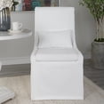 thumbnail image 3 of Uttermost Coley Contemporary Style Wood and Fabric Armless Chair in White, 3 of 7