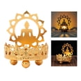thumbnail image 3 of Candelabro retro con forma de vela de té, lámpara de mantequilla de Buda, decoración de luz, manualidades Multi, 3 of 9