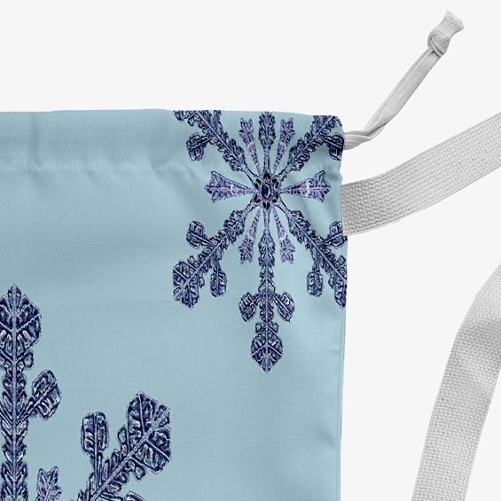 Simply Daisy Canvas Vail 28 x 36 in Blue Laundry Bag