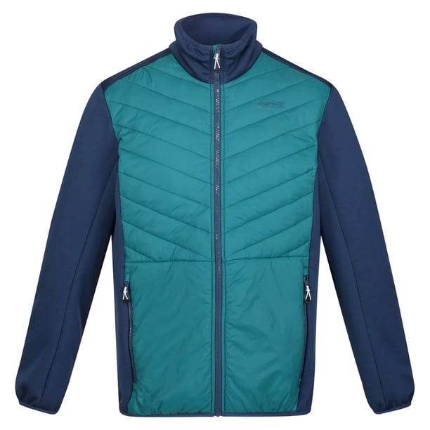 Regatta - Chaqueta Clumber III de Aislado para Hombre (Verde Pacífico, Azul Almirante)