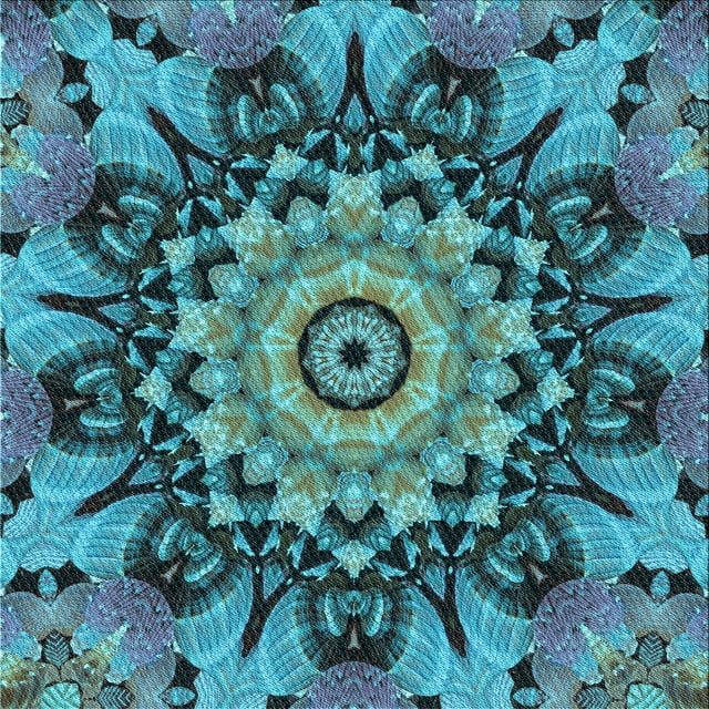 Ahgly Company Tapis d'Intérieur Lavables en Machine, Carrés de Transition Bleu Turquoise Lumineux, Carrés de 8'
