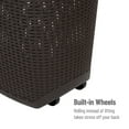 thumbnail image 4 of Mind Reader 60L Rolling Laundry Hamper, Clothes Basket, Wheels, Plastic, 29.25"H, Brown, 4 of 10