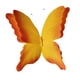 thumbnail image 3 of Mariposa artificial, calcomanía de pared de mariposa, calcomanía de arte de pared DIY, decoración de boda para Naranja Amarillo, 3 of 9