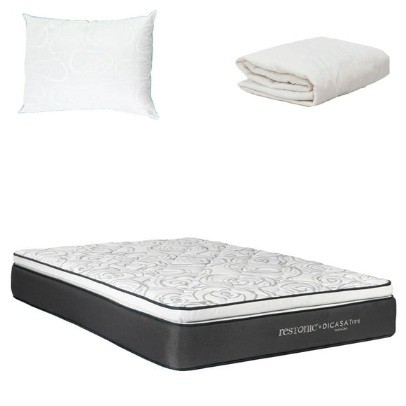 Colchón Matrimonial + Protector de Colchón + Almohada de Osos Dicasa Trini