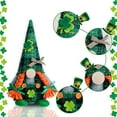 thumbnail image 4 of Vadktai St. Patricks Day Gnome Plush Doll Handmade Irish Elf Home Ornaments Tabletop Green Leprechaun Clover Figurines Gifts Decor, 4 of 6