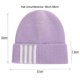 thumbnail image 2 of Gorro de punto para hombres, mujeres y niños, gorros de invierno, gorros clásicos cálidos para uso diario, gorro de lana a rayas simple, 2 of 6