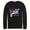 Black, variant on Men's Superman City's Hero  Long Sleeve Shirt Athletic Heather Large