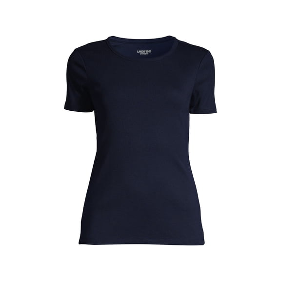 Lands' End Women's Plus Size Cotton Rib T-shirt