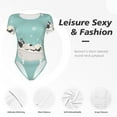thumbnail image 6 of Balery French Bulldog Taking a Bath Women's Short Sleevee Crew Neck Bodysuit Tops Short Sleeve Tops Basic-Small, 6 of 9
