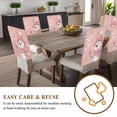 thumbnail image 4 of Christmas Snowman Chair Covers Set of 1 Winter Showflake Pink Chair Back Covers Stretch Removable Washable Slipcovers Protector for Dining Room Kitchen Party Decor, 4 of 5