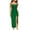 #930 Green, variant on Felirenzacia Women's Summer Casual Solid Color Slip Dress With A Split Under The Shoulder