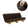 thumbnail image 2 of Mainstays Pixel 1-Piece Stretch Futon Slipcover Furniture Cover, Brown, 2 of 6