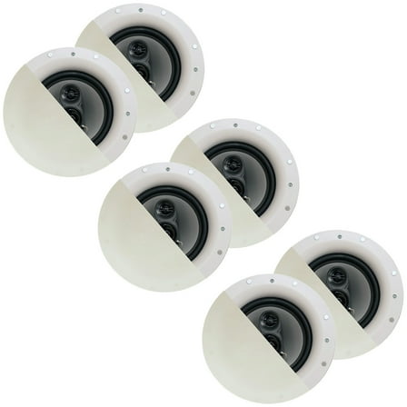Acoustic Audio CSic84 Frameless In Ceiling 8" Speaker 3 Pair Pack 3 Way Home Theater Speakers