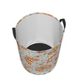 thumbnail image 3 of Bingfone Retro Floral Butterfly Waterproof Foldable Laundry Hamper Bucket With Handles For Storage Bin,Clothes Hamper (Medium), 3 of 8