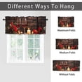 thumbnail image 6 of Rose and Wine Curtain Valances Red Floral Flower Romantic Love Brown Brick Thermal Insulated Room Darkening Curtain for Dinning Room 54 by 18 in, 1 Panel, 6 of 6