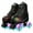 Black, variant on EONROACOO Purple Roller Skates for Women Girls, Teen Adult Light up Skates(Women 6/Men 4.5)